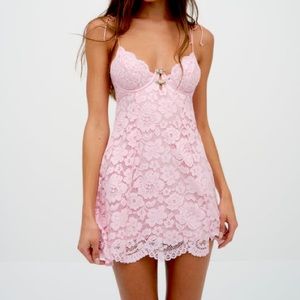 For Love and Lemons Pink Mini Dress